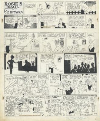 George McManus | Rosie’s Beau et Bringing Up Father, Strips du 25 octobre 1942 | Galerie 9ème Art