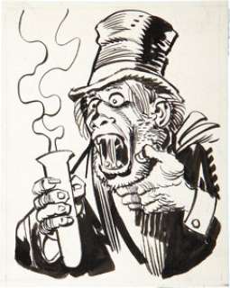 Jack Davis Monster Tattoo Bubble Gum Card Illustration Original Art (Topps, c. 1975). You can run -- but you - | Heritage