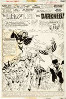 Sal Buscema and Mike Esposito Marvel Team-Up Annual #1 Spider-Man and the X-Men Splash Page 1 Original Art - | Heritage