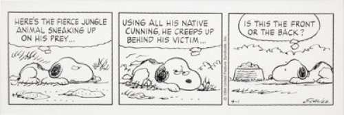 Charles Schulz Peanuts Daily Comic Strip Original Art dated 4-1-94 (United Feature Syndicate, 1994). - | Heritage