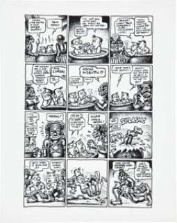 Robert Crumb Yellow Dog #13/14 "Chuck and Bob in Ups and Downs" Page 4 Original Art (Print Mint, -