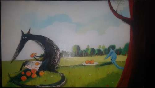 Tallec, Olivier | Tallec, Olivier - Dessin original couleur - Grand Loup et Petit Loup T1 - (2005) | Catawiki