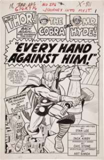Jack Kirby and Chic Stone Journey Into Mystery #110 Thor Splash Page 1 Original Art (Marvel, 1964). The - | Heritage