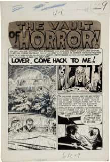 George Evans Haunt of Fear #19 Complete 7-Page Story "Lover, Come Hack to Me" Original Art (EC, 1953). - | Heritage