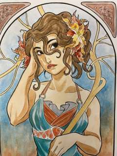 Montse, Martin | Montse, Martin - Dessin Original couleur (Aquarelle) - Curiosity Shop - (2016) | Catawiki