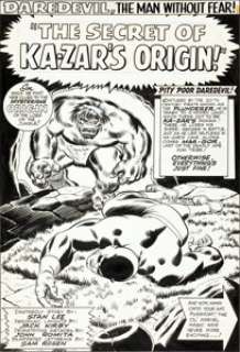 Jack Kirby and John Romita Sr. Daredevil #13 Splash Page 1 Original Art (Marvel, 1966). Here’s the ultimate - | Heritage