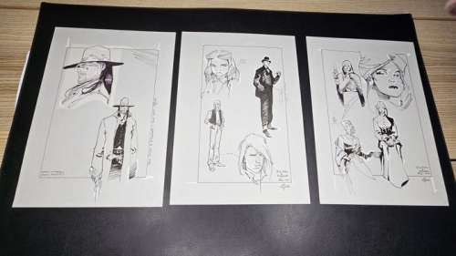 Olivier Vatine | Vatine, Olivier - 3 dessins originaux - Etudes personnages principaux - Angela - (2006) | Catawiki