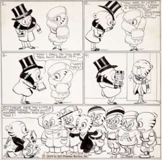 James Swinnerton Mr. Jack Classic Daily Comic Strip Original Art dated 12-19-19 (International Feature Service, -