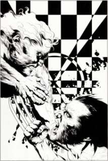 J. H. Williams III and Mick Gray Wolverine #166 Sabretooth Cover Original Art (Marvel, 2001). This feral cover -