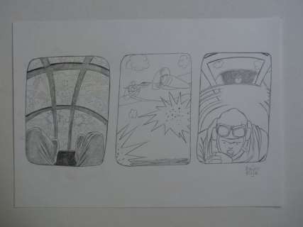 Kolk, Hanco | Hanco Kolk - Originele tekening - Landverhuizers - Biografie André Hissink (RAF) - Formaat: 29,7 x 21 cm. - (2022) | Catawiki