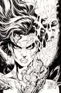 Tony Daniel and Kevin Conrad Witchblade Promo Illustration Original Art (c. 1995). Here‘s spine-tingling eroticism as -