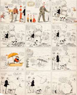 Frederick Opper Happy Hooligan Hand-Colored Sunday Comic Strip Original Art dated 9-24 (King Features Syndicate, -