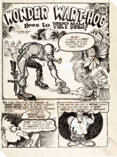 Gilbert Shelton and Tony Bell Pete Millar‘s Drag Cartoons #27 Complete 4-Page Story "Wonder Wart-Hog Goes to -