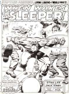 Jack Kirby and Syd Shores Captain America #101 Splash Page 1 Original Art (Marvel, 1968). For fans of Captain -
