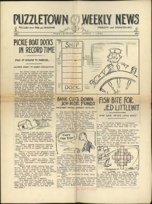 Carlson-PuzzleTown Weekly News-Original Art | Russ Cochran