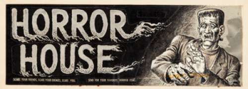 John Severin Cracked Magazine Horror House Products Ad Illustration Original Art (Major Publications, -