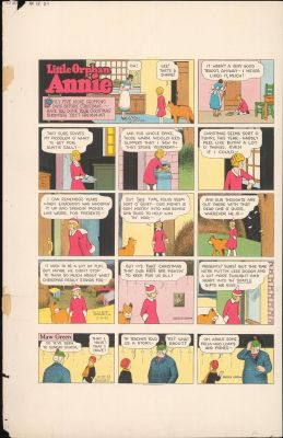 Gray - LITTLE ORPHAN ANNIE, Sunday Color Page Proof (1943) | Russ Cochran