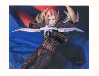 John Bolton | Alien - Prelim for World of Warcraft card. Ink on paper. Art measures 18 x 17cm | John Bolton