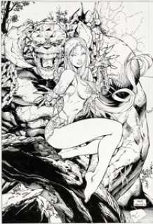 Jim Lee and Scott Williams Darkchylde The Legacy #1 Variant Cover Original Art (Image Comics, 1998). The -