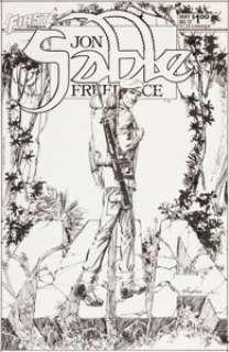 Mike Grell Jon Sable, Freelance #12 Cover Original Art (First, 1984). "MIA" is the title of the cover -