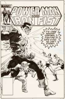 John Byrne Power Man and Iron Fist #112 Cover Original Art (Marvel, 1984). Sweet Christmas! Luke Cage is -