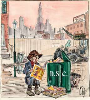 Percy Crosby Life Magazine Painting Original Art (c. 1920s). Skippy artist Percy Crosby did many - | Heritage