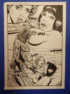 Eugenio Forte | Terror - Eugenio Forte - Tavola Originale Erotica - Page volante - Exemplaire unique - (1984/1986) | Catawiki