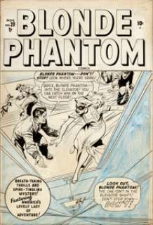 Syd Shores Blonde Phantom #20 Cover Original Art (Timely, 1948). Shores‘ covers are among the favorites of -