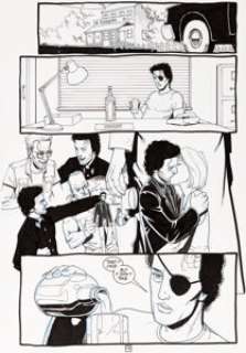 Steve Dillon Preacher #45 Page 18 Original Art (DC/Vertigo, 1999). Jesse Custer, Tulip, and Cassidy are -