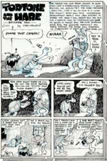Gary Hallgren The Tortoise and the Hare #1 Partial Story Pages 1-4 Original Art (Last Gasp, 1971). Hallgren‘s -