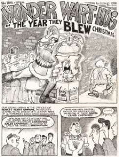 Gilbert Shelton Drag Cartoons #46 Wonder Wart-Hog Complete 5-Page Story Original Art (Pete Millar, 1967).... (Total: 5 Original Art)