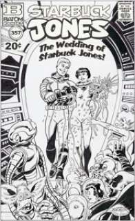 John Byrne and Joe Giella Funky Winkerbean "Starbuck Jones #357 Cover" Illustration Original Art dated 9-3-2017 (N...