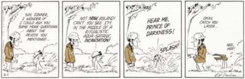 Garry Trudeau Doonesbury Daily Comic Strip Original Art dated 3-11-74 (Universal Press Syndicate, 1974)....