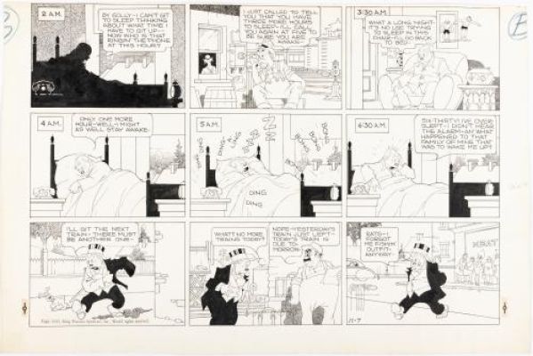 George McManus | Bringing up Father, Daily Strip du 7 Novembre 1943 | Galerie 9ème Art