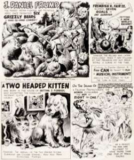 Wally Wood MAD Magazine #41 Complete 1-Page Story "Strangely Believe It!" Original Art (EC, 1958)....