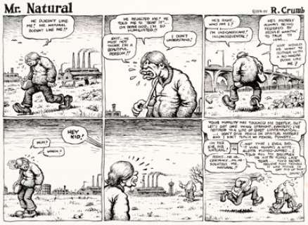 Robert Crumb Mr. Natural #3 Comic Strip Original Art dated 2-9-76 (Village Voice, 1976). Billy Bob, the - | Heritage