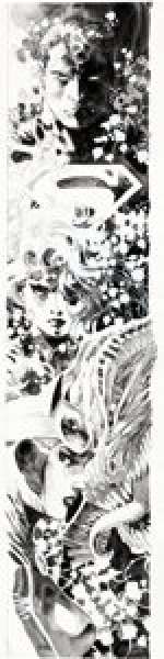 Jim Lee Batman: Hush #1 Hardcover Collection Cover Element Illustration Superman, Poison Ivy, Killer Croc, and Cat...