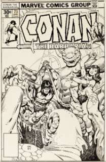 Gil Kane and Ernie Chan Conan the Barbarian #73 Cover Original Art (Marvel, 1977).... | Heritage