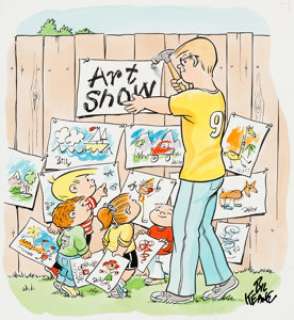  - Bil Keane Family Circus Art Show Original Illustration (c. 1980s)....