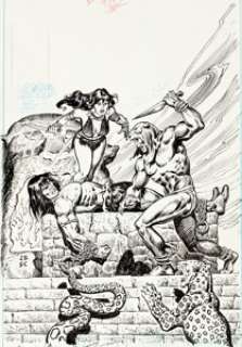 John Buscema and Ernie Chan Conan the Barbarian #97 Cover Original Art (Marvel, 1979).... | Heritage
