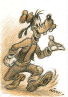 Joan Vizcarra | Goofy - Original Drawing - Joan Vizcarra Signed - Pencil Art - Original Artwork | Catawiki