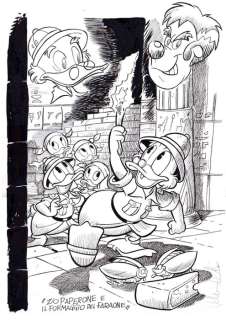 Valerio Held | Topolino - Paperone e il formaggio del Faraone - Page volante - (2003) | Catawiki