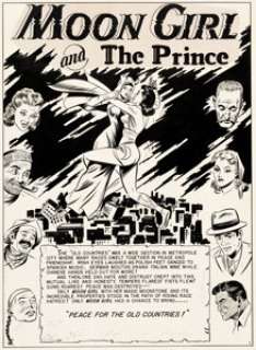 Sheldon Moldoff Moon Girl #1 Splash Page 1 Original Art (EC, 1948).... | Heritage