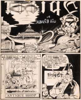  - Will Eisner and Jerry Grandenetti The Spirit Section Story Page 1 Original Art dated 7-27-47 (Des Moines Register ...