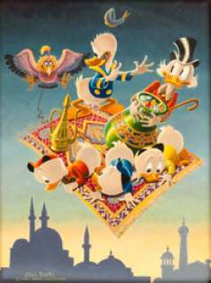  - Carl Barks Rug Riders‘ Last Flight Painting CB-OIL 97 Original Art (1975)....