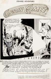  - Murphy Anderson and Joe Giella Strange Adventures #29 Splash Page 1 Captain Comet Original Art (DC, 1953)....