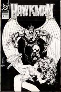  - Jan Duursema Hawkman #4 Cover Original Art (DC, 1993)....