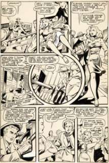 Matt Baker and Jack Kamen (attributed) Crown Comics #5 Story Page 9 Original Art (Golfing/McCombs Publishing, 1945...