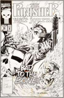Gary Kwapisz The Punisher War Journal #55 Cover Original Art (Marvel Comics, 1993)....