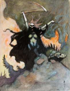 Frank Frazetta Vampirella #11 Cover Painting Preliminary Original Art (Warren, 1971).... | Heritage